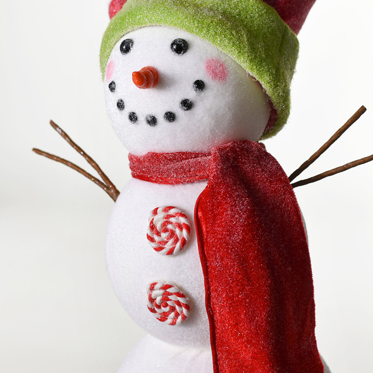 20" Snowman Decoration: Red & Green detail photo 3
