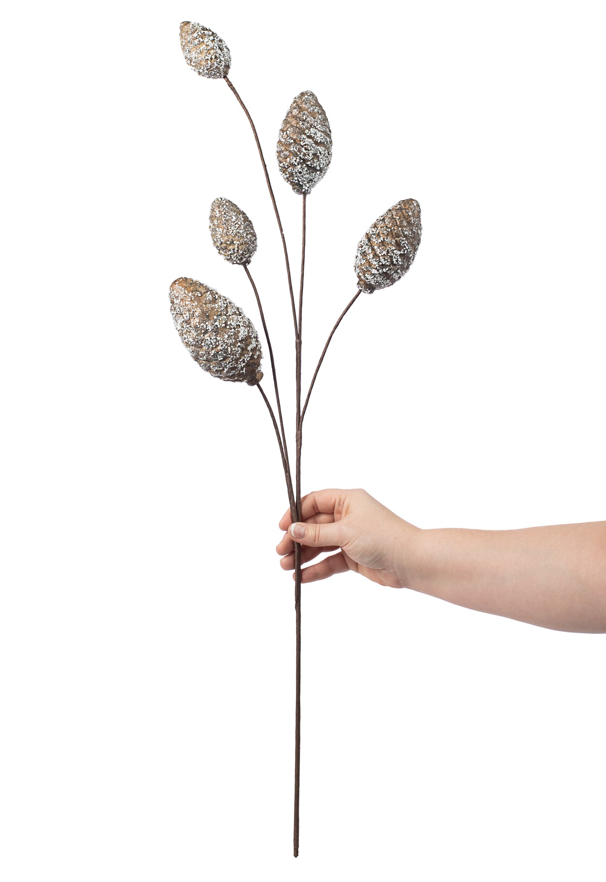 32" Snowy Bulb Pinecone Spray Lifestyle Photo