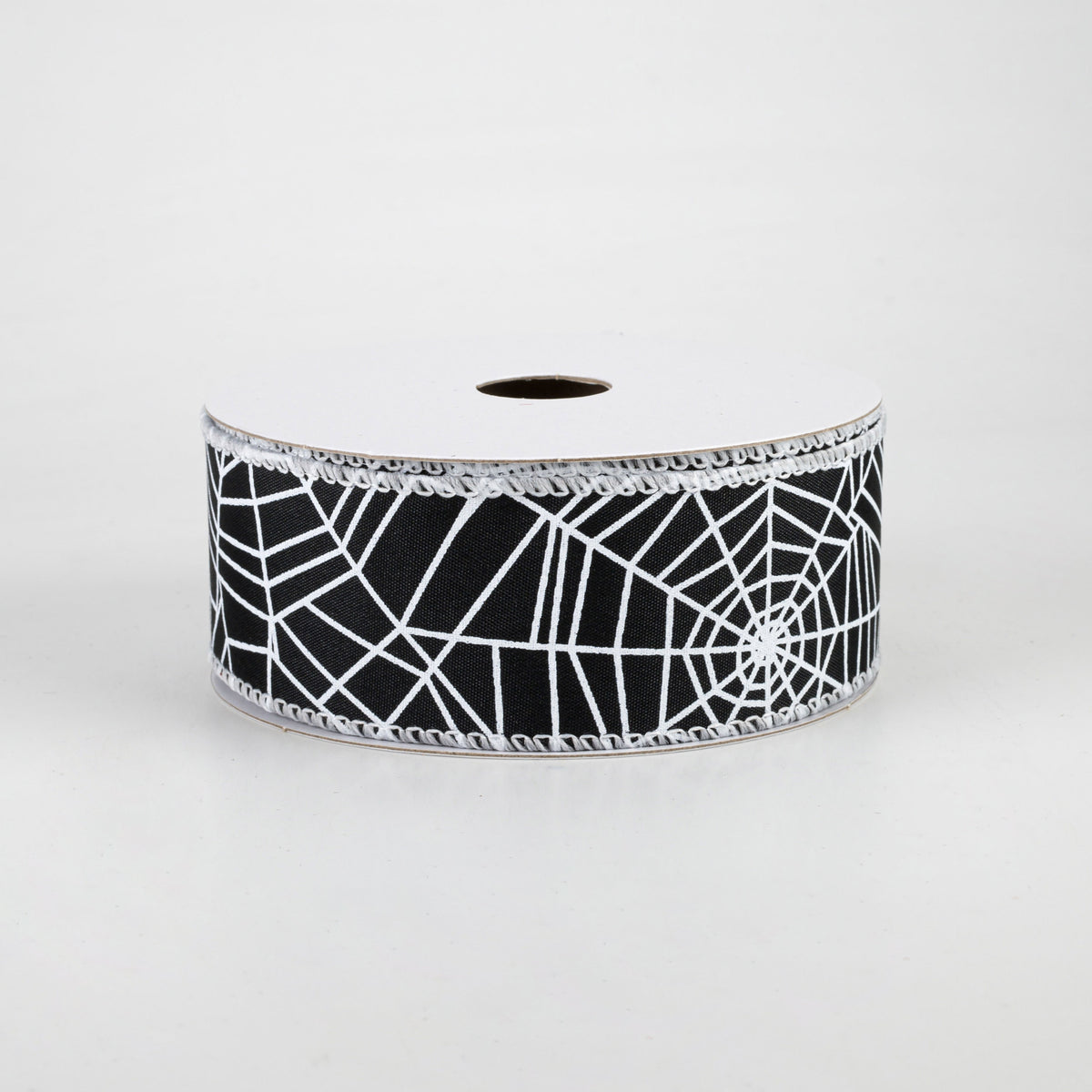 1.5" Spider Web Satin Ribbon: Black (10 Yards)