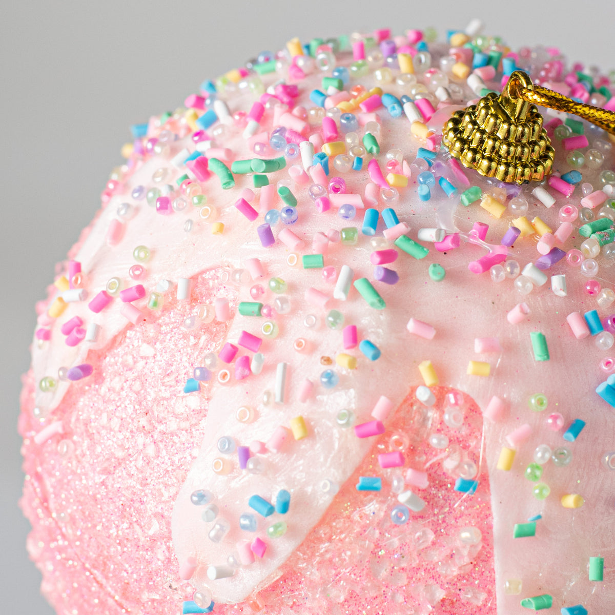 5" Sprinkles & Dipped Ball Ornament: Pink detail photo 3
