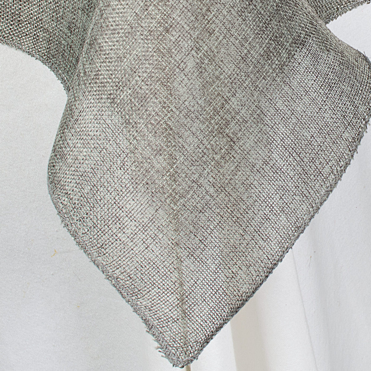 56" Square Faux Jute Table Topper: Dark Grey Lifestyle Photo