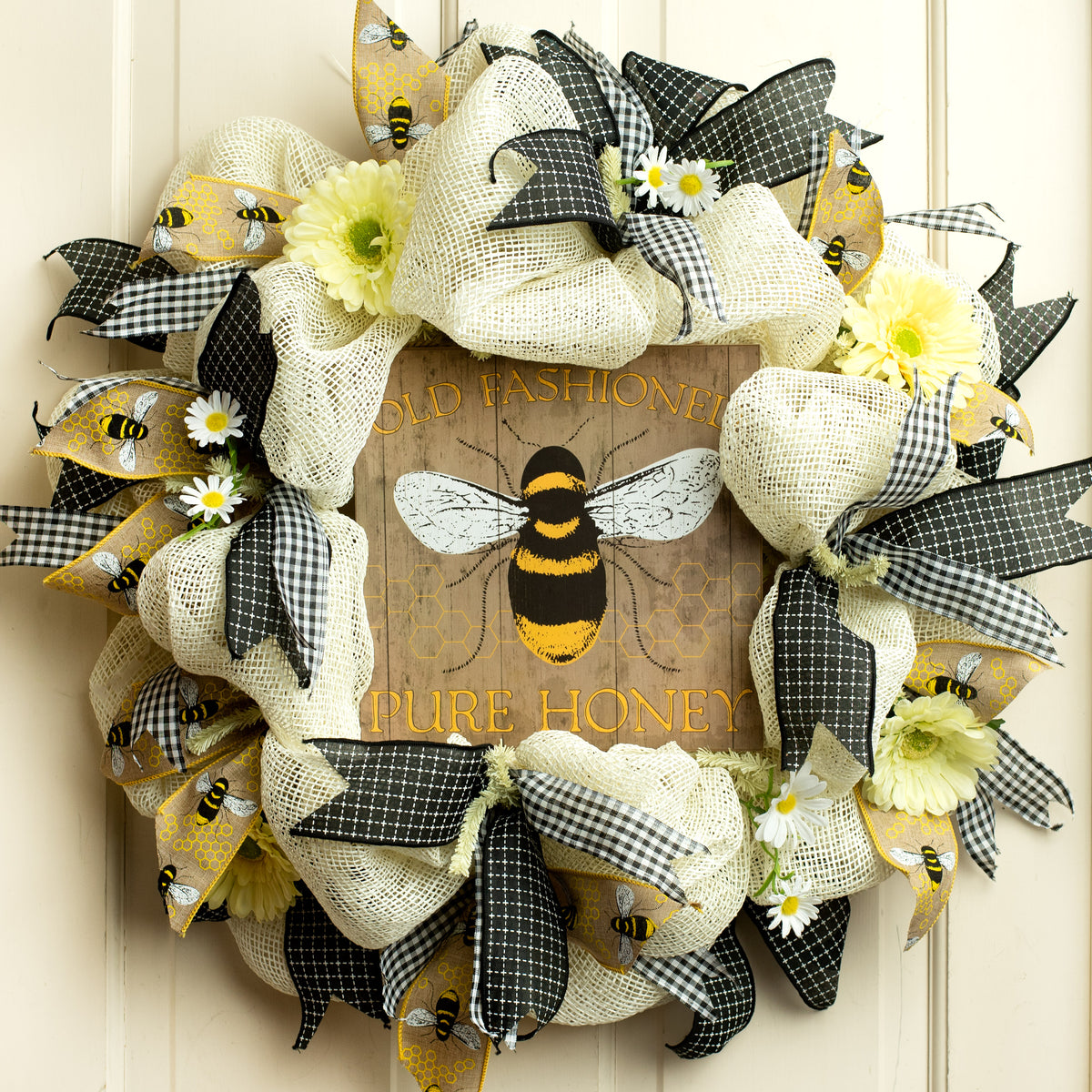 10" Square Wooden Sign: Old Fashioned Honey Lifestyle Photo