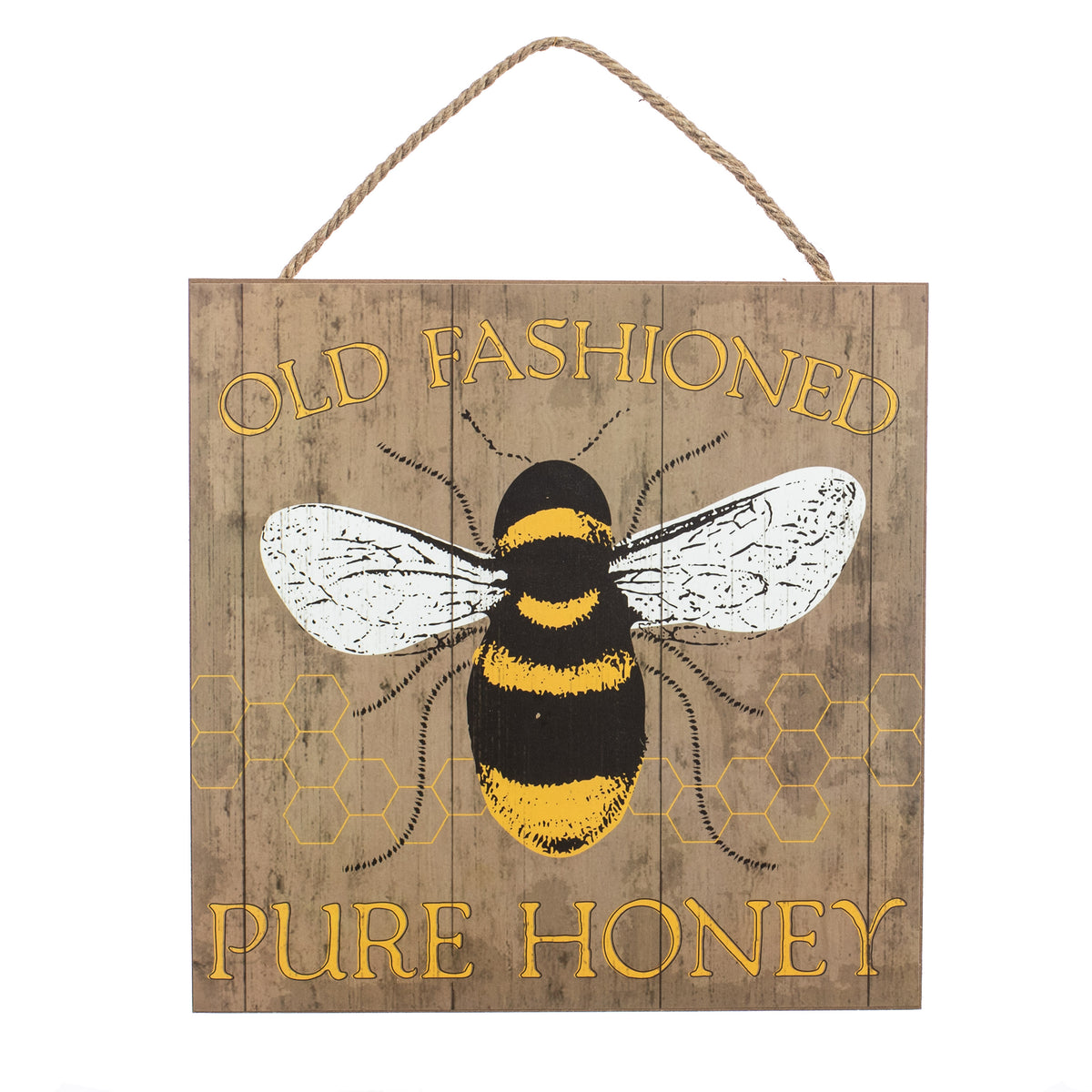 10" Square Wooden Sign: Old Fashioned Honey Item Number: AP8353
