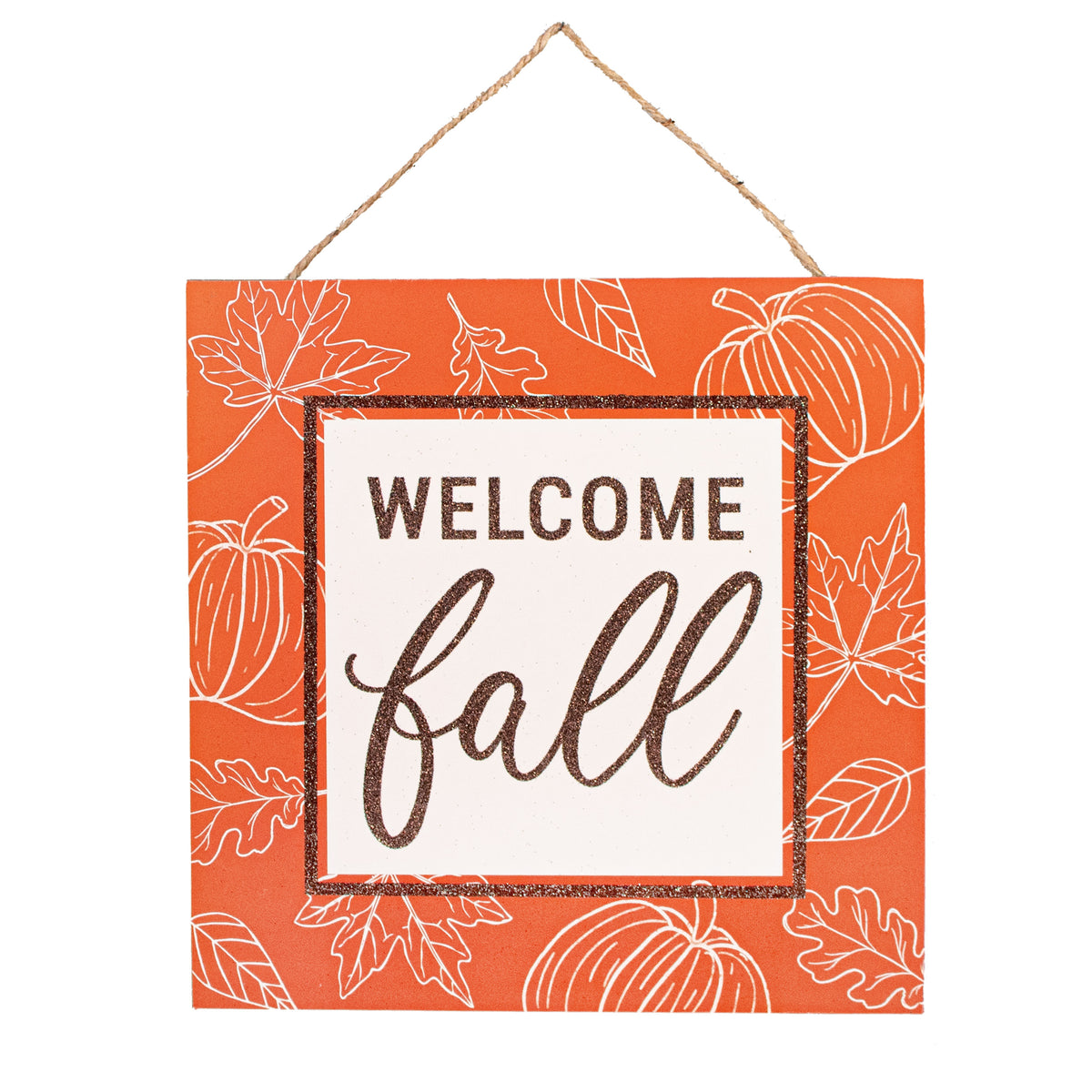 10" Square Wooden Sign: Welcome Fall Item Number: AP8989