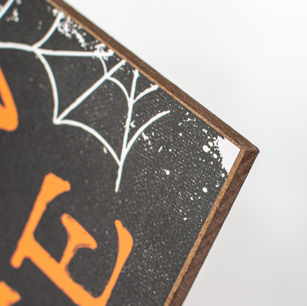 10" Square Wooden Sign: Welcome Haunted House detail photo 3