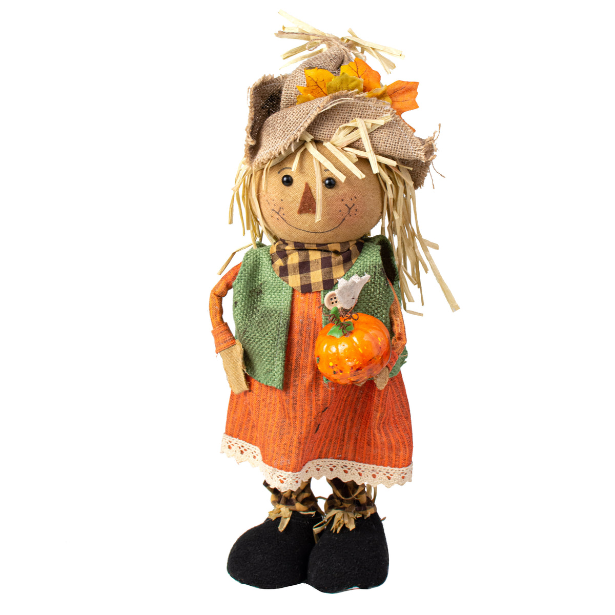 19" Standing Scarecrow Decoration: Girl Item Number: 56816GIRL
