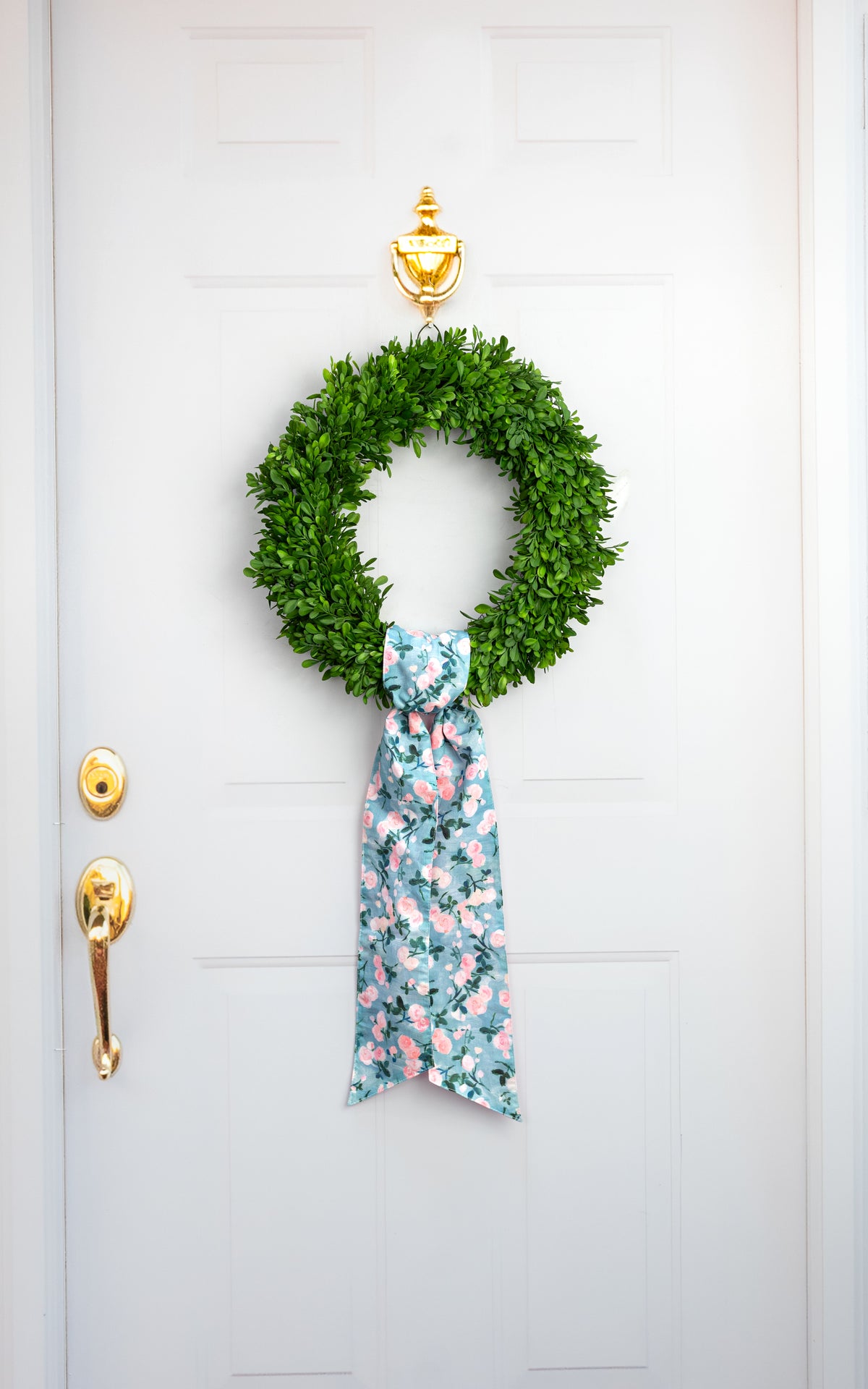 [D Stevens] 4" x 56" Poplin Wreath Sash: Watercolor Roses & Pink Dupioni detail photo 4