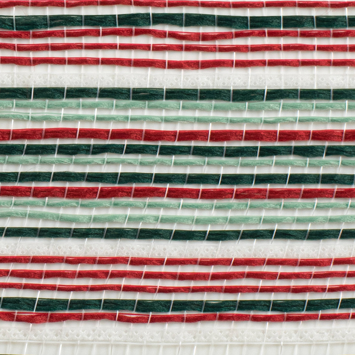 10" Striation Stripes Fabric Mesh: Red, Hunter & Mint Green detail photo 3
