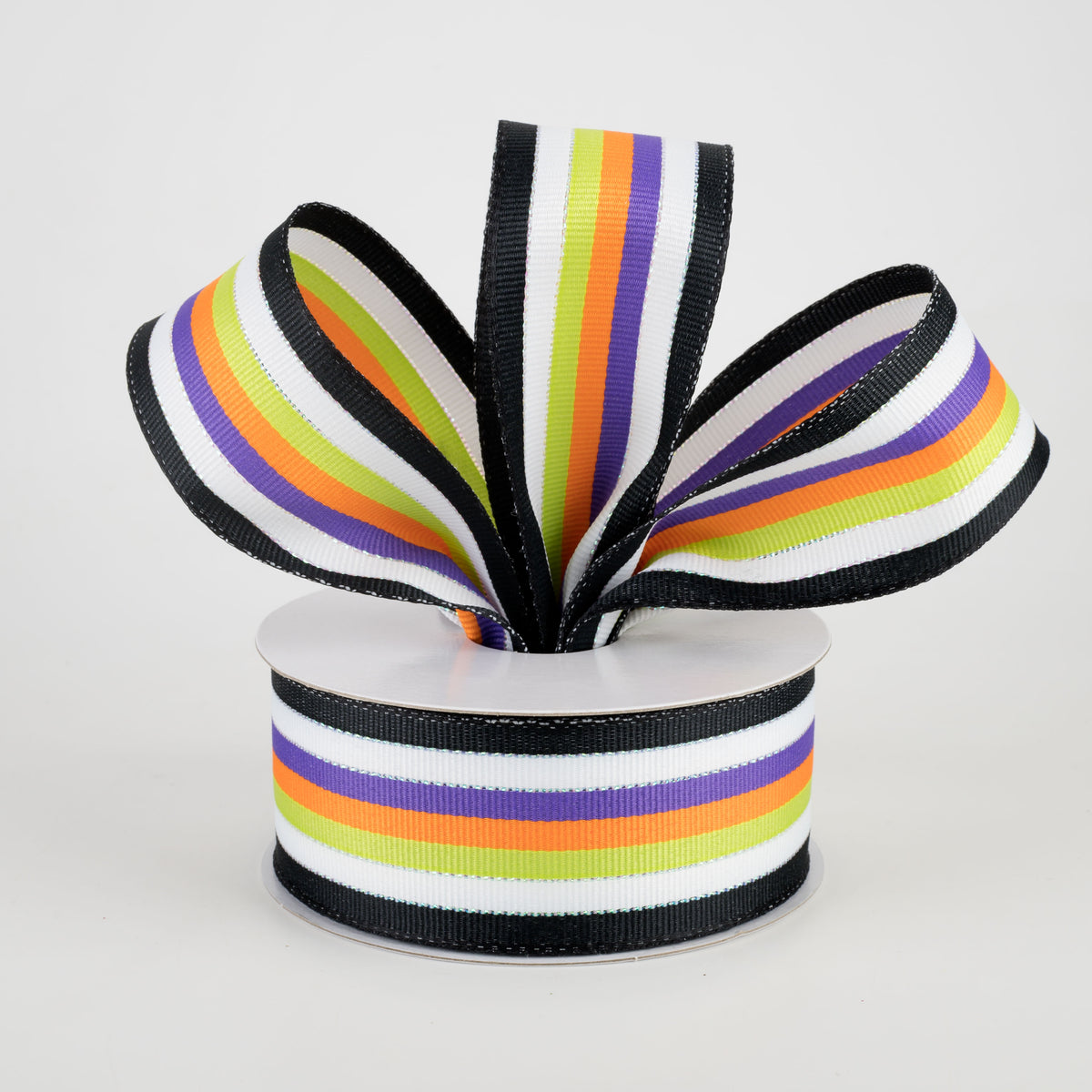 1.5" Stripe Grosgrain Wired Ribbon: Halloween (10 Yards) Lifestyle Photo