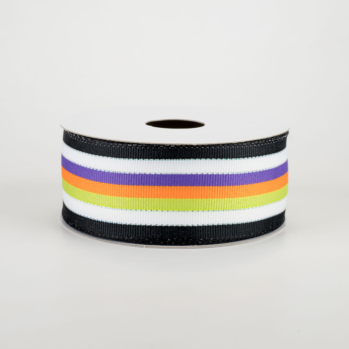 1.5" Stripe Grosgrain Wired Ribbon: Halloween (10 Yards)