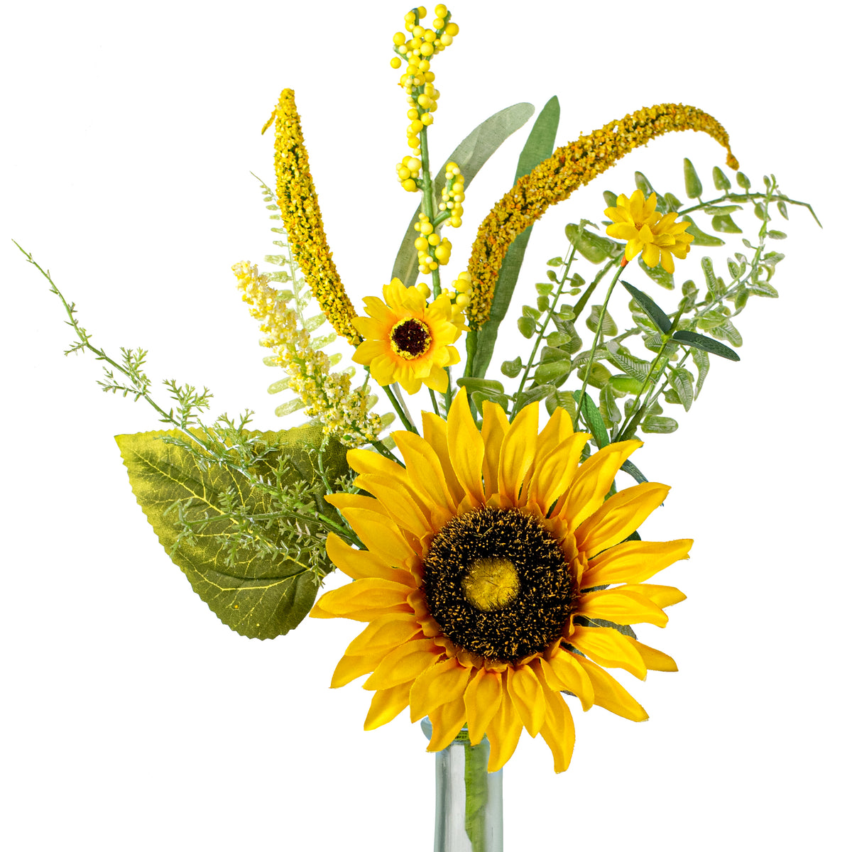 18" Sunflower & Greenery Filler Pick Item Number: 63298SP18
