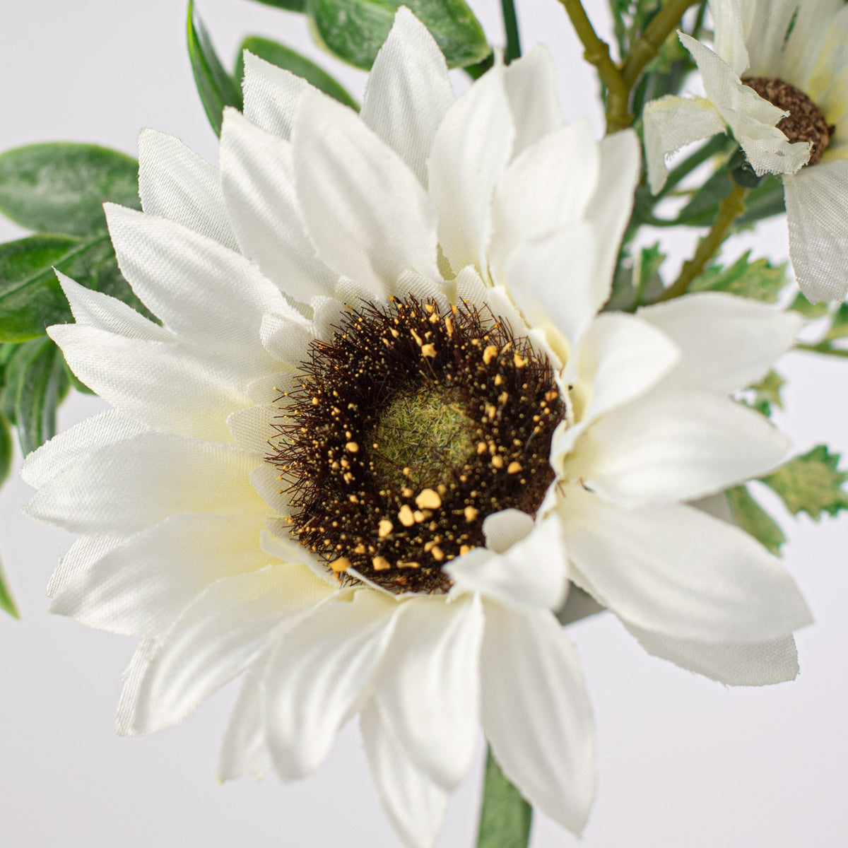 14" Sunflower Pick: Cream detail photo 4