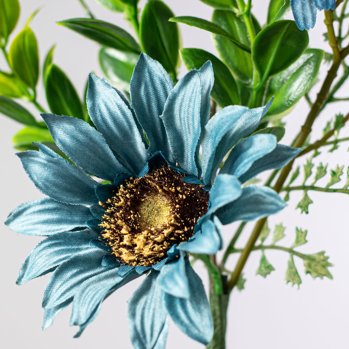 14" Sunflower Pick: Smoke Blue Lifestyle Photo