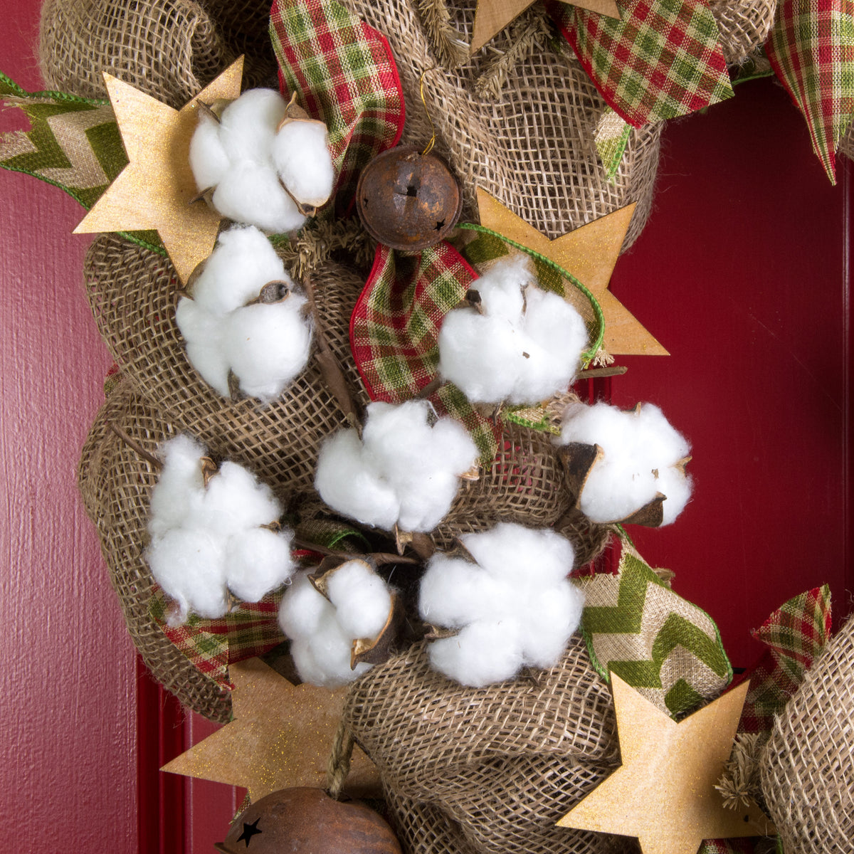 24" Super Cotton Boll Floral Spray Lifestyle Photo
