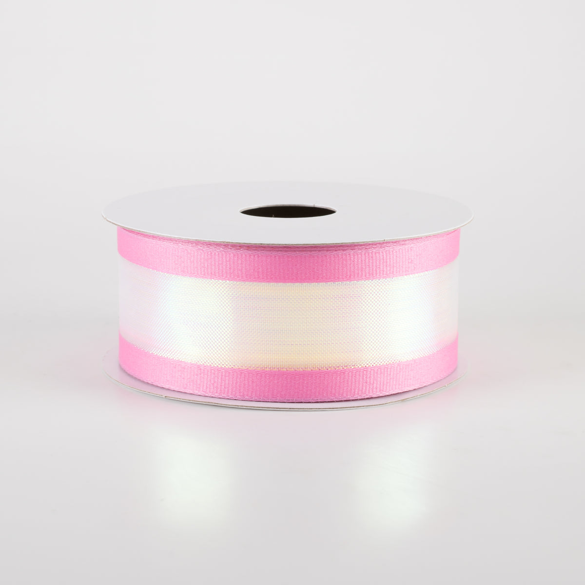 1.5" Super Iridescent Sheer with Grosgrain Edge Ribbon: Pink (10 Yards) Item Number: 37456-09-03