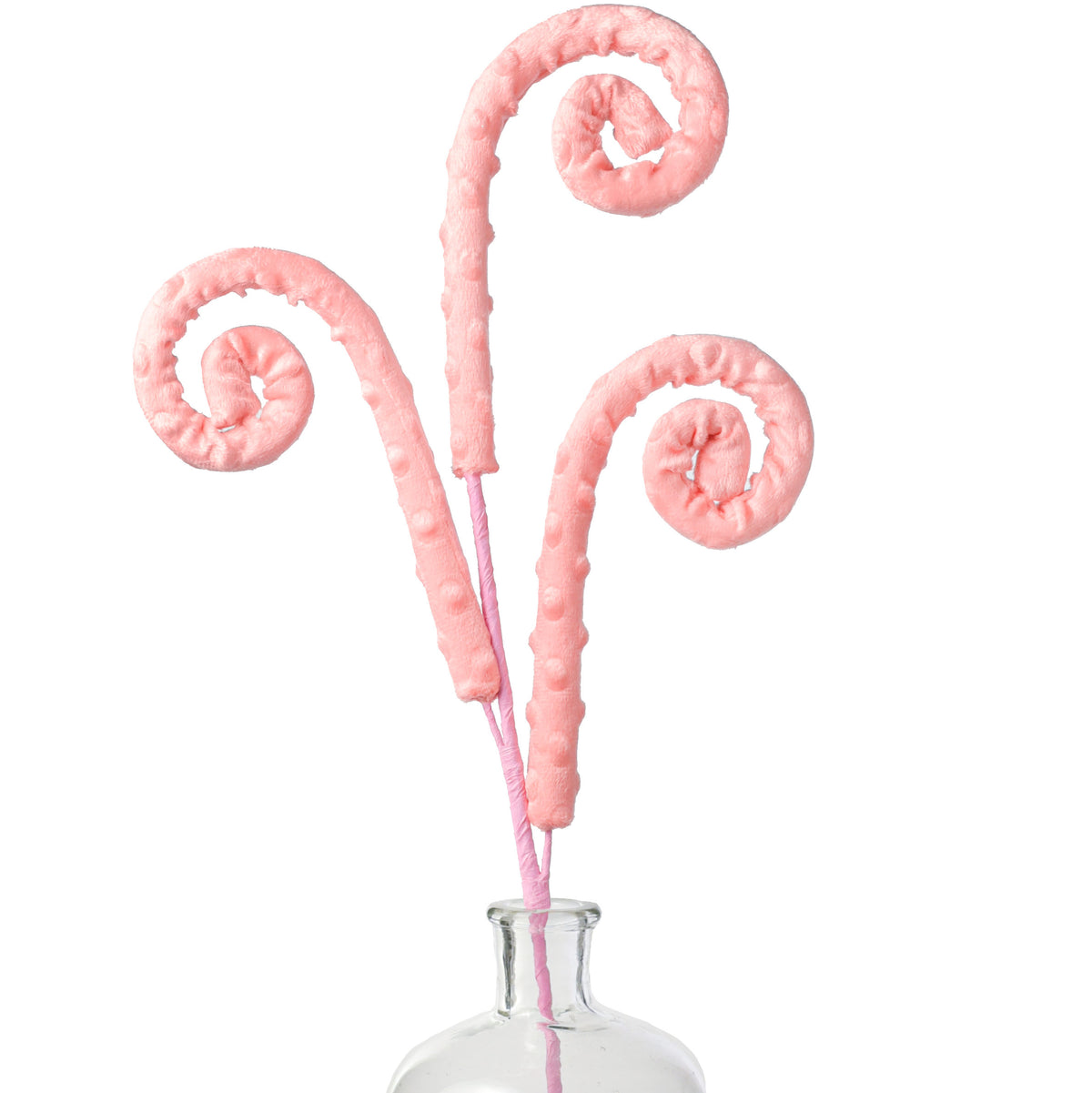 28" Swiss Dot Faux Fur Curly Spray: Peach Item Number: 63390PH