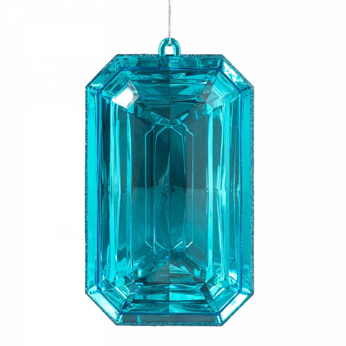 7.75" Tall Jewel Gem Ornament: Aqua Blue Item Number: 244982