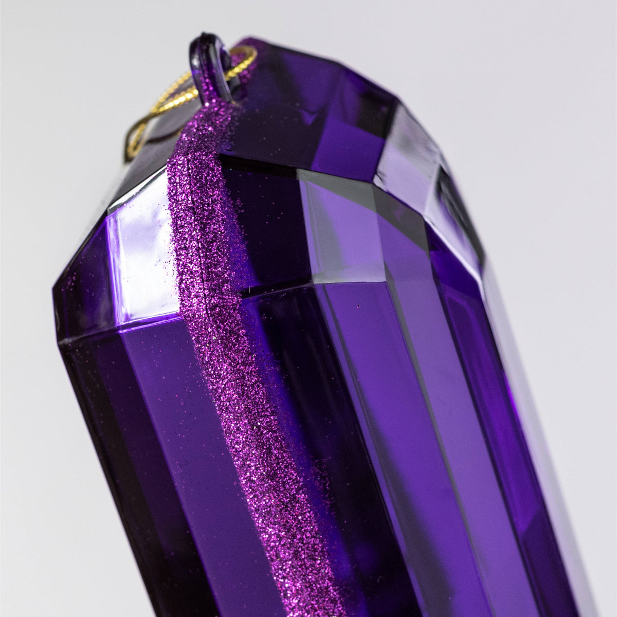 7.75" Tall Jewel Gem Ornament: Purple detail photo 3
