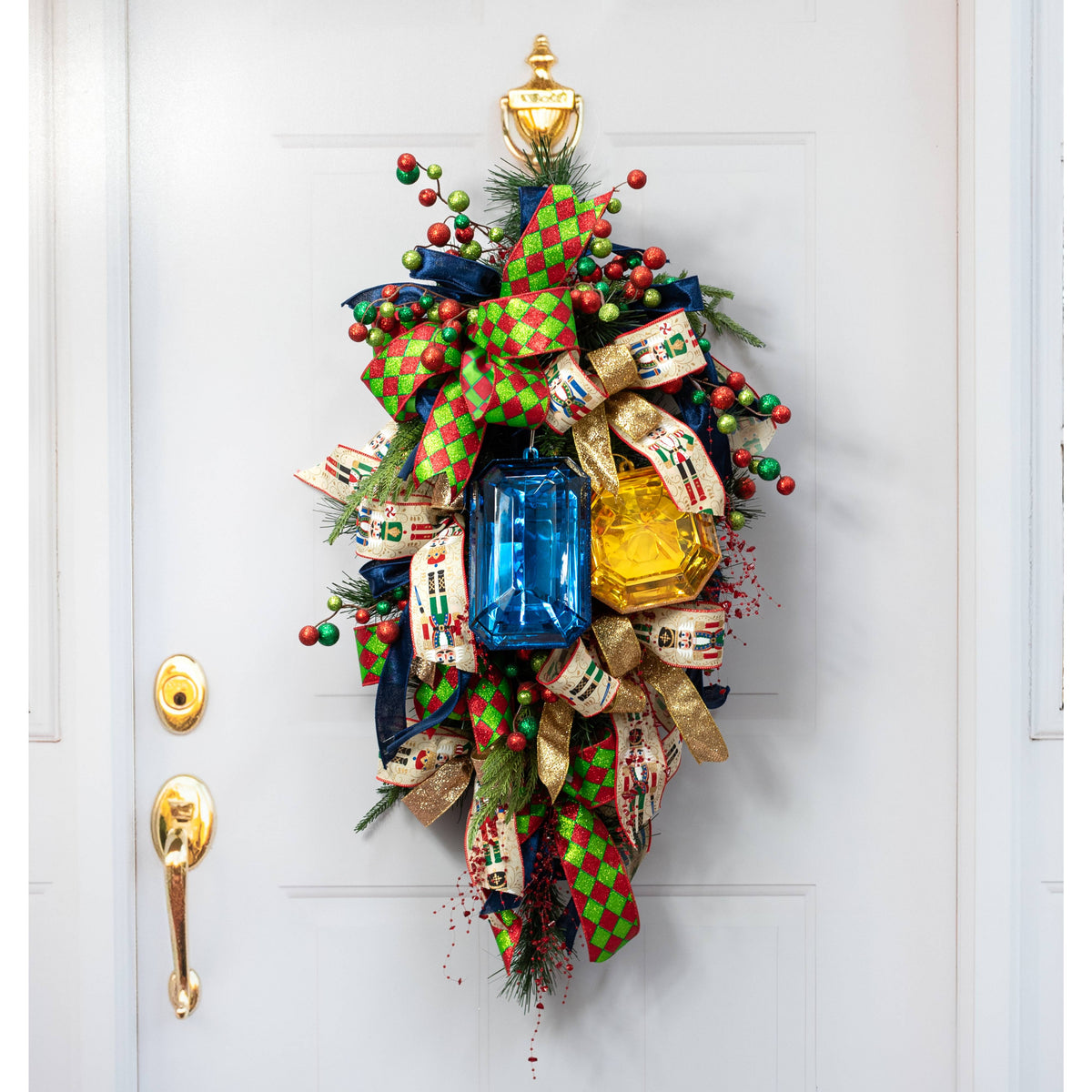 7.75" Tall Jewel Gem Ornament: Sapphire Blue Lifestyle Photo