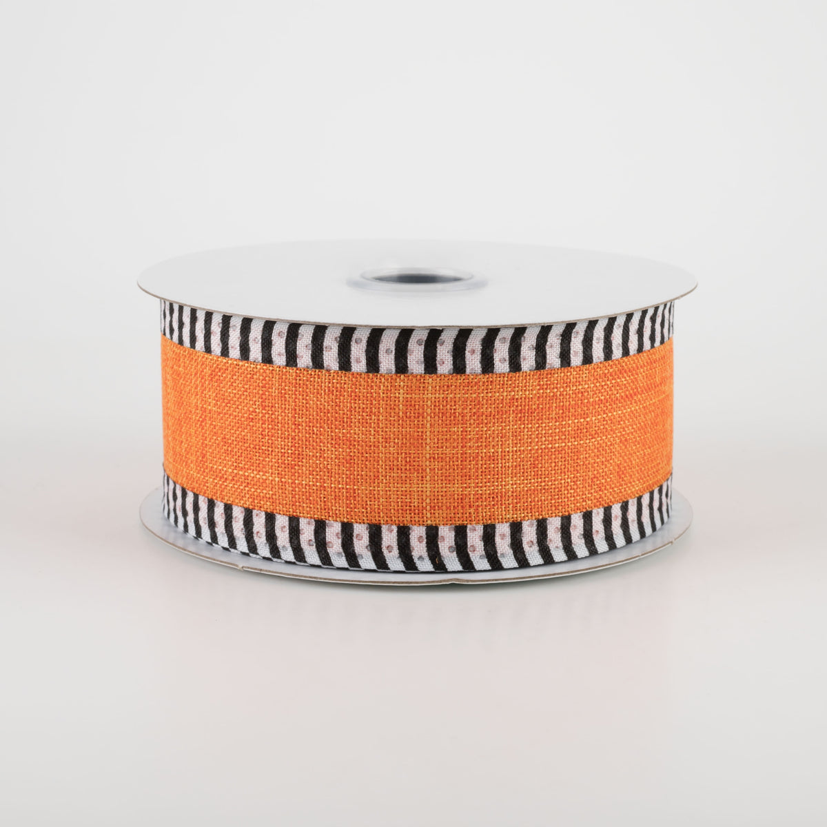 1.5" Thin Stripe Edge Ribbon: Orange (10 Yards)