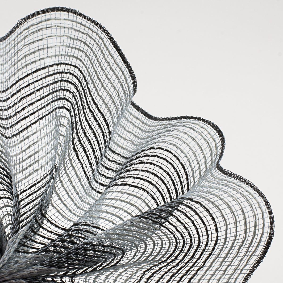 10" Thin Stripe Fabric Mesh: Grey & Black Lifestyle Photo