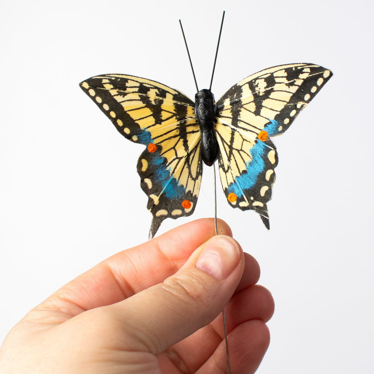 3.25" Tiger Swallowtail Butterfly Wired Ornaments (Set of 12) Lifestyle Photo