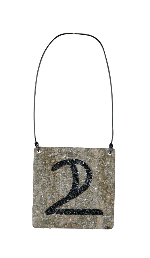 Tin Number Ornament : 2 (Two) Item Number: 22837