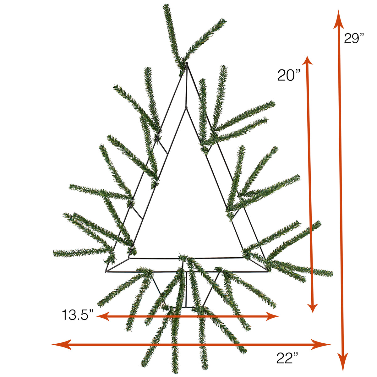 20" Tinsel Open Tree Work Form: Two Tone Green Lifestyle Photo