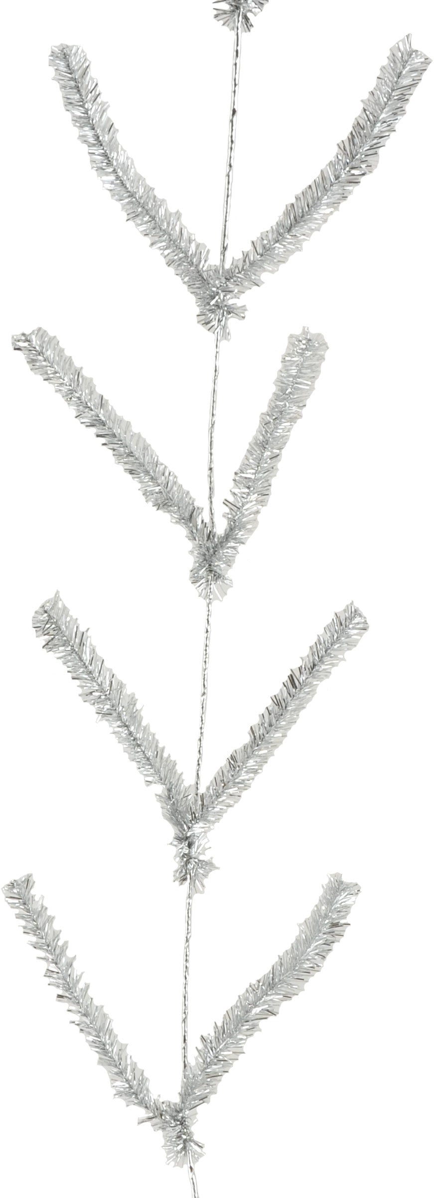 Tinsel Work Garland: Metallic Silver (9 ft) Item Number: XX752526