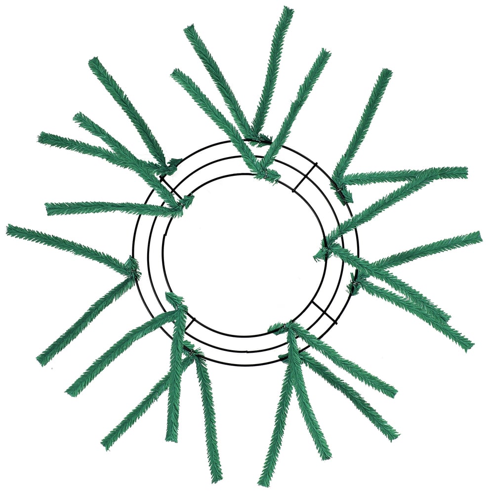 10-20" Tinsel Work Wreath Form: Emerald Green Item Number: XX167806