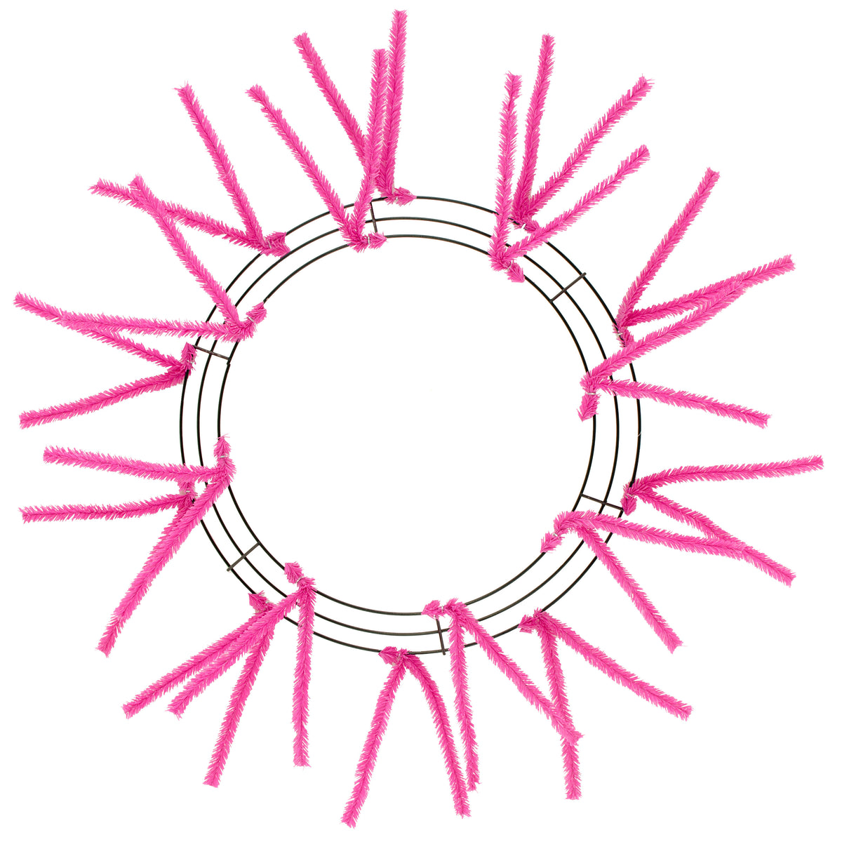 15-24" Tinsel Work Wreath Form: Hot Pink Item Number: XX750411