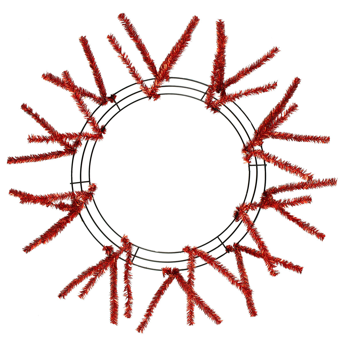 15-24" Tinsel Work Wreath Form: Metallic Red Item Number: XX751124