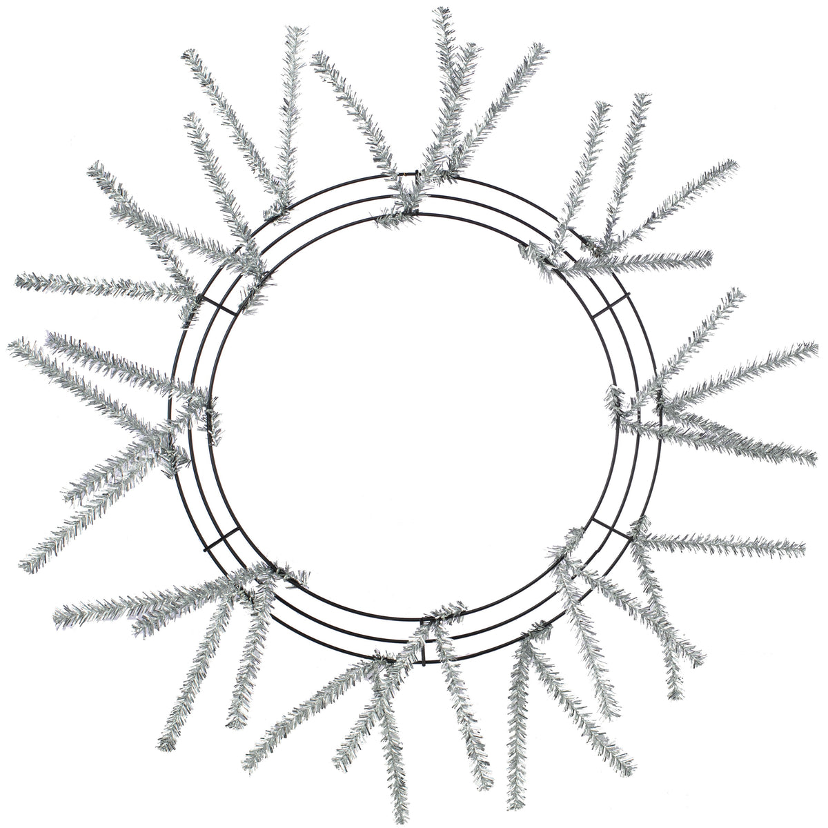 15-24" Tinsel Work Wreath Form: Metallic Silver Item Number: XX751126
