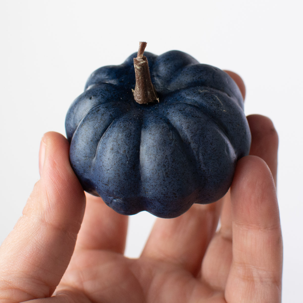 1.75" to 3.75" Assorted Artificial Pumpkins: Teal & Navy Fall (12) detail photo 3