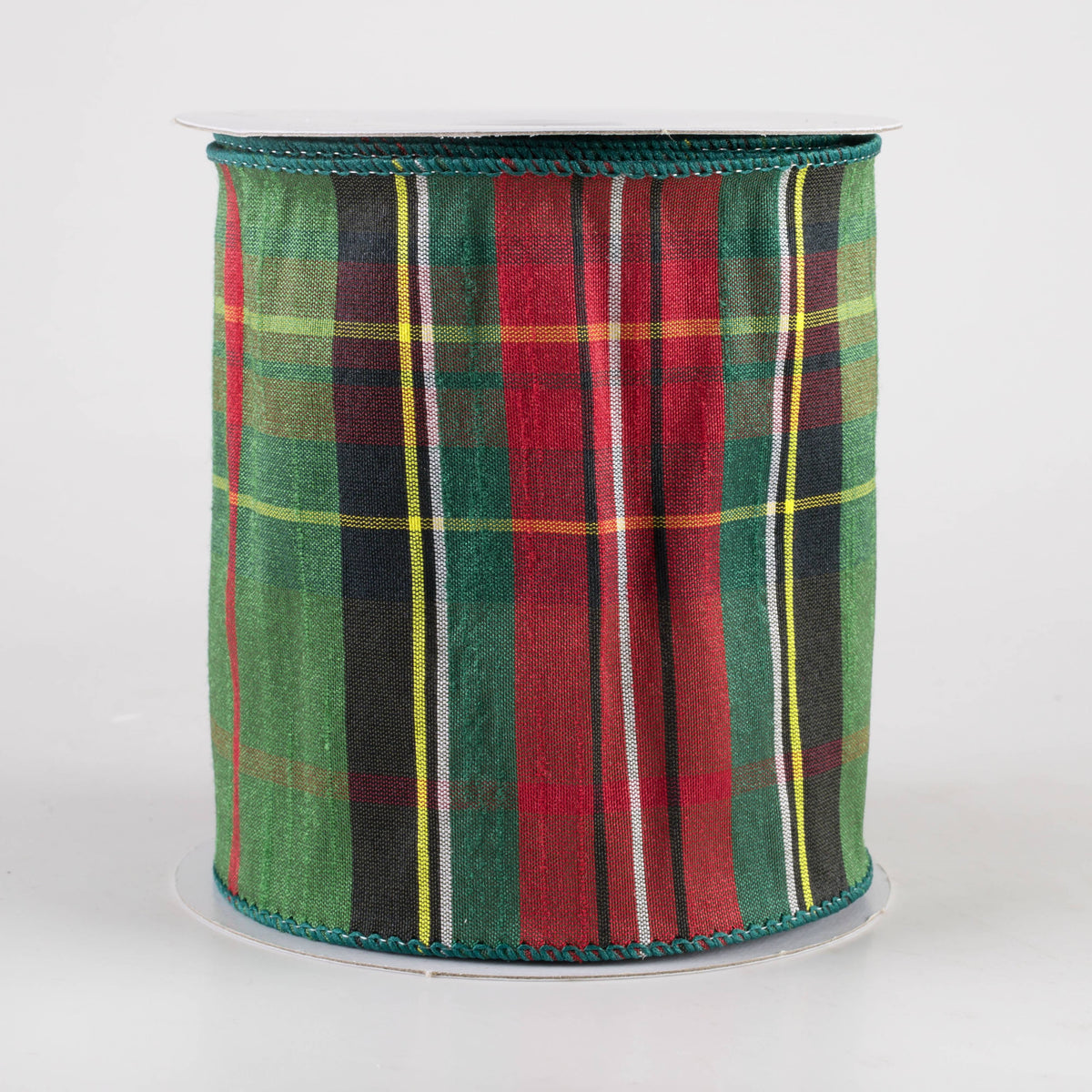 4" Traditional Tartan Plaid Ribbon: Emerald, Red, Black (10 Yards) Item Number: 71445-04-17