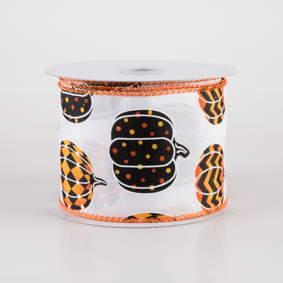 2.5" Trendy Pumpkins Ribbon: Orange, Yellow & Black (10 Yards) Item Number: 51403-40-01