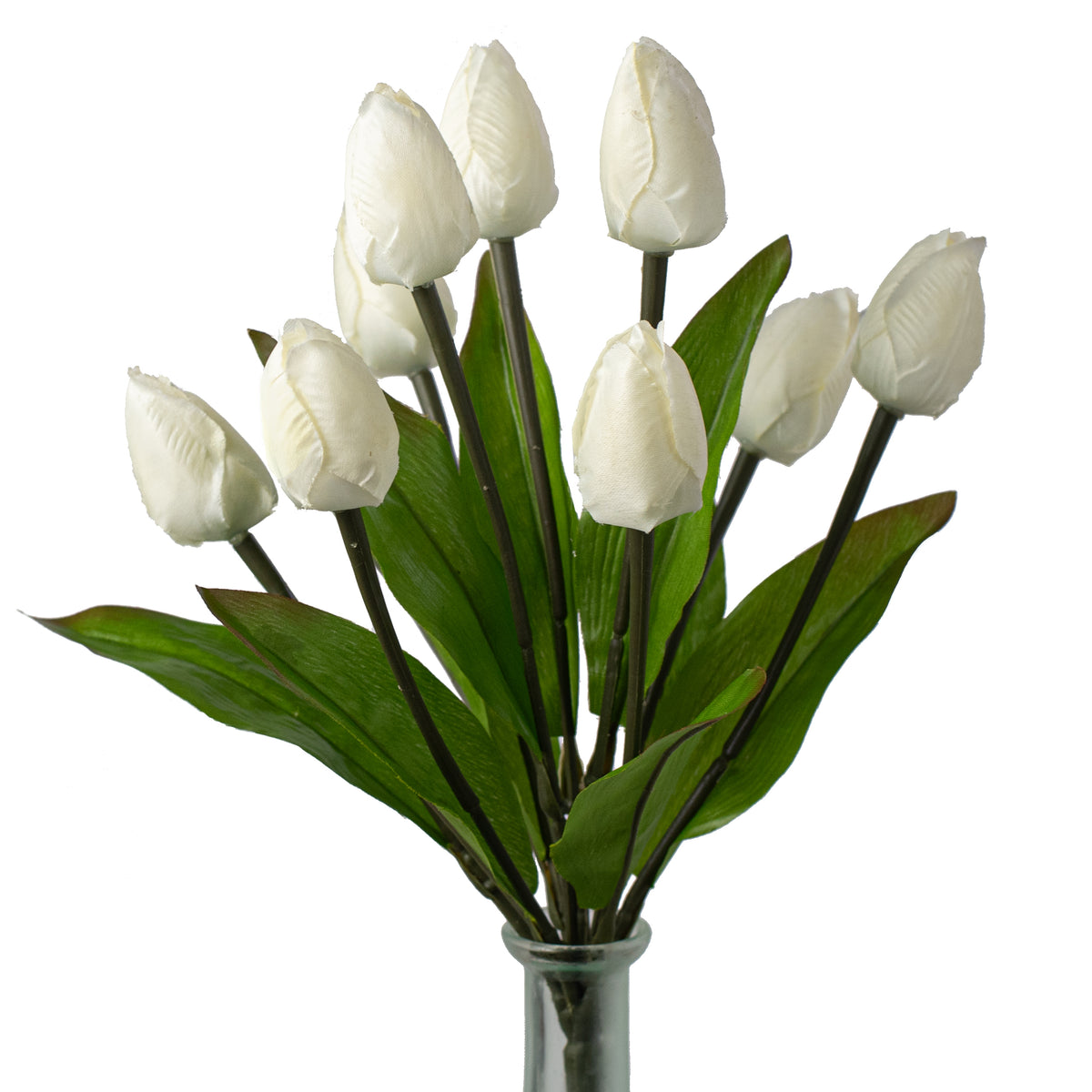 13" Tulip Bush: Cream (9 Stem) Item Number: 80310-CR