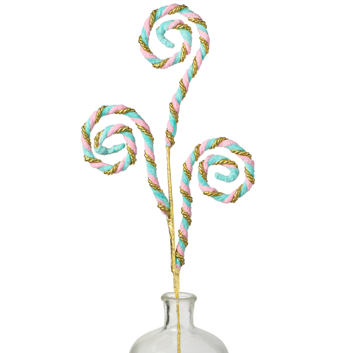 28" Twirl Spiral Curls Spray: Pink, Blue & Gold Item Number: 85905PKBL