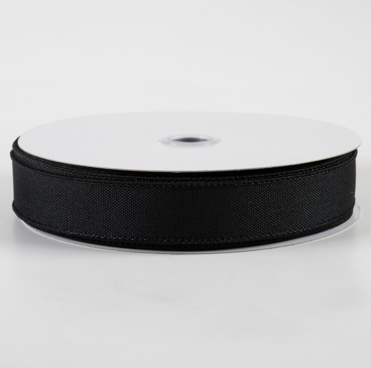 7/8" Value Faux Burlap Ribbon: Black (25 Yards)