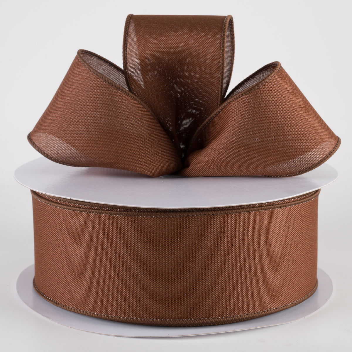 2.5" Value Faux Burlap Ribbon: Chocolate Brown (50 Yards) Lifestyle Photo