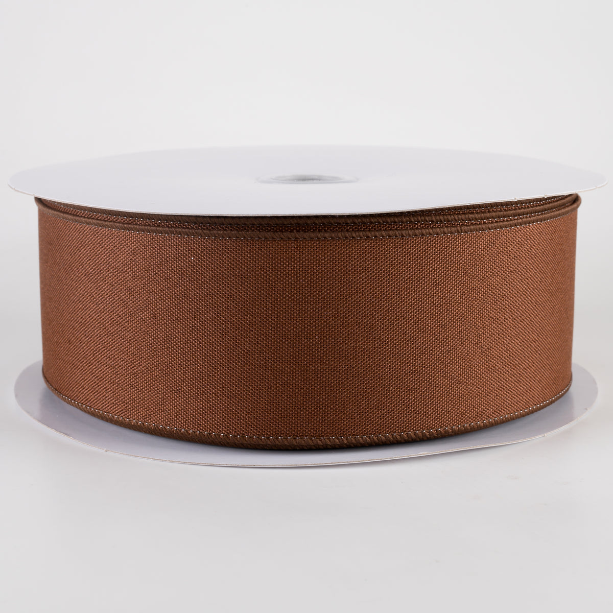 2.5" Value Faux Burlap Ribbon: Chocolate Brown (50 Yards)