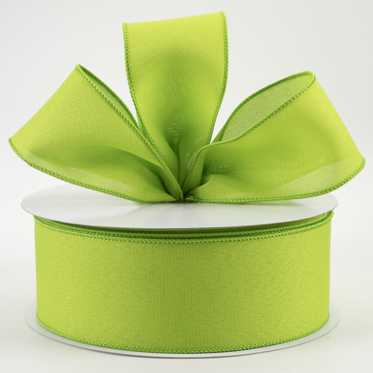 2.5" Value Faux Burlap Ribbon: Fresh Green (50 Yards) Lifestyle Photo