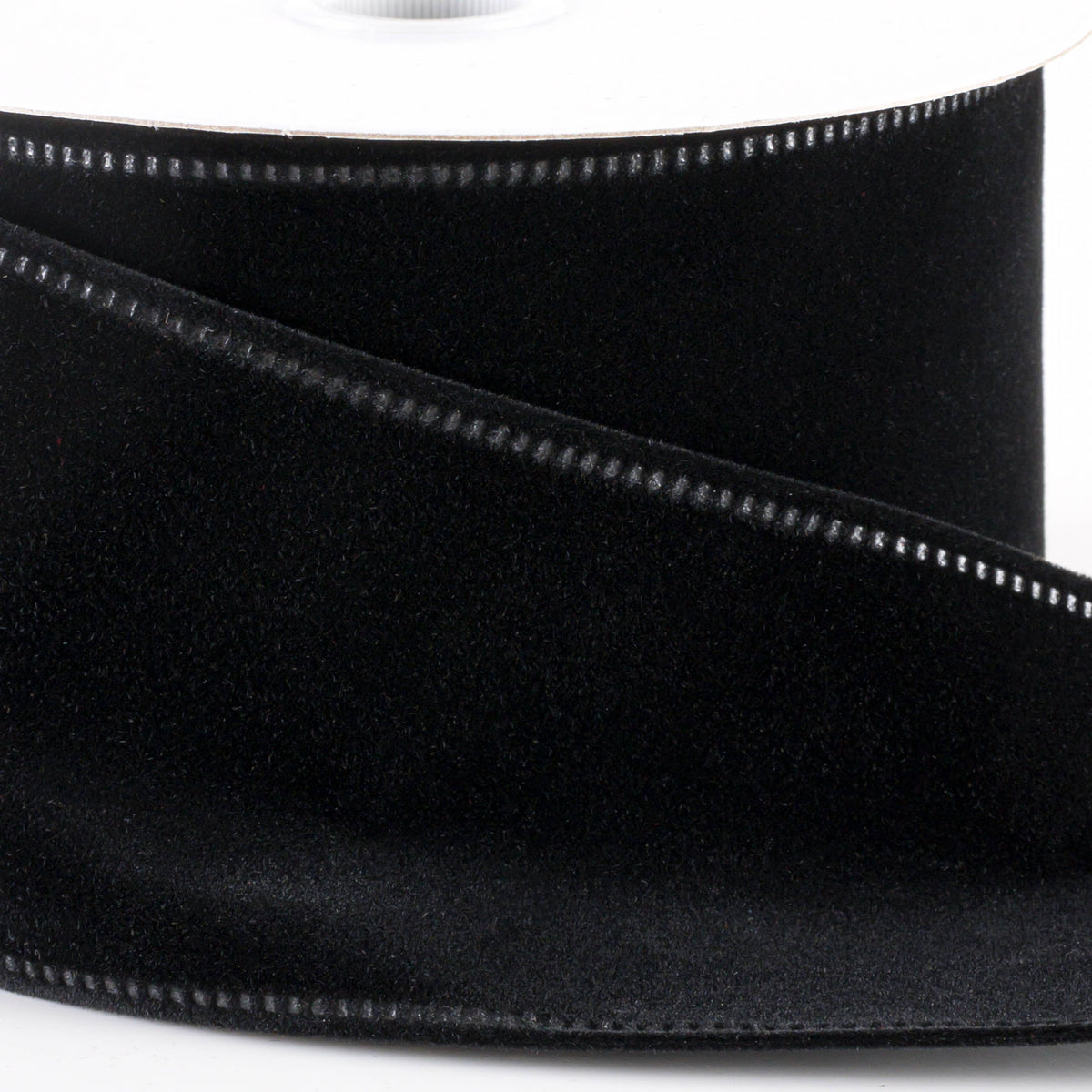2.5" Value Velvet Ribbon: Black (10 Yards) detail photo 3