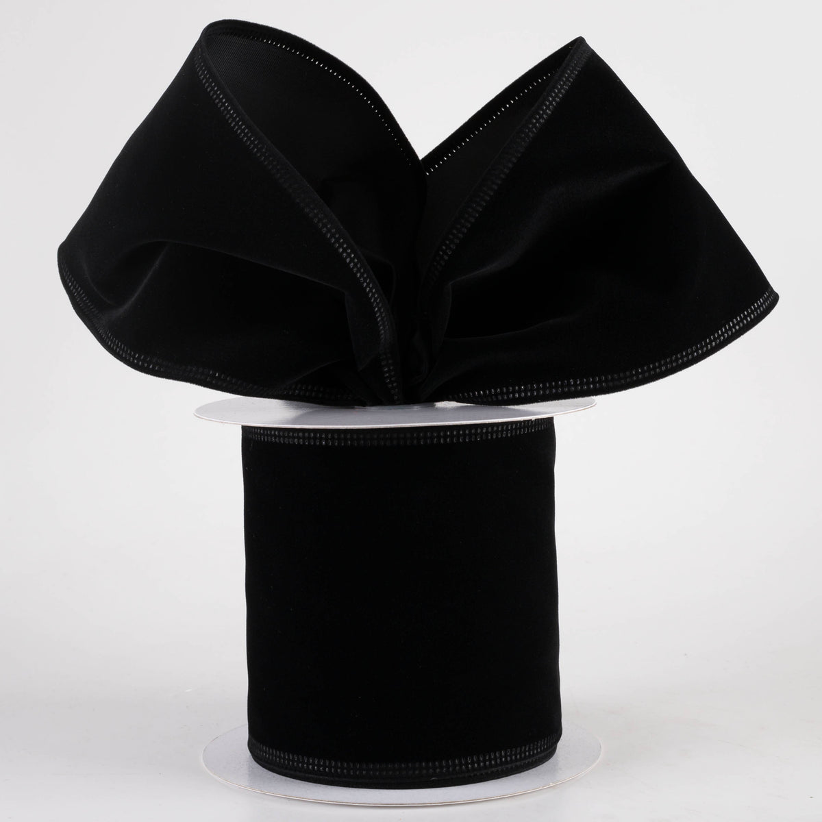 4" Value Velvet Ribbon: Black (10 Yards) Lifestyle Photo