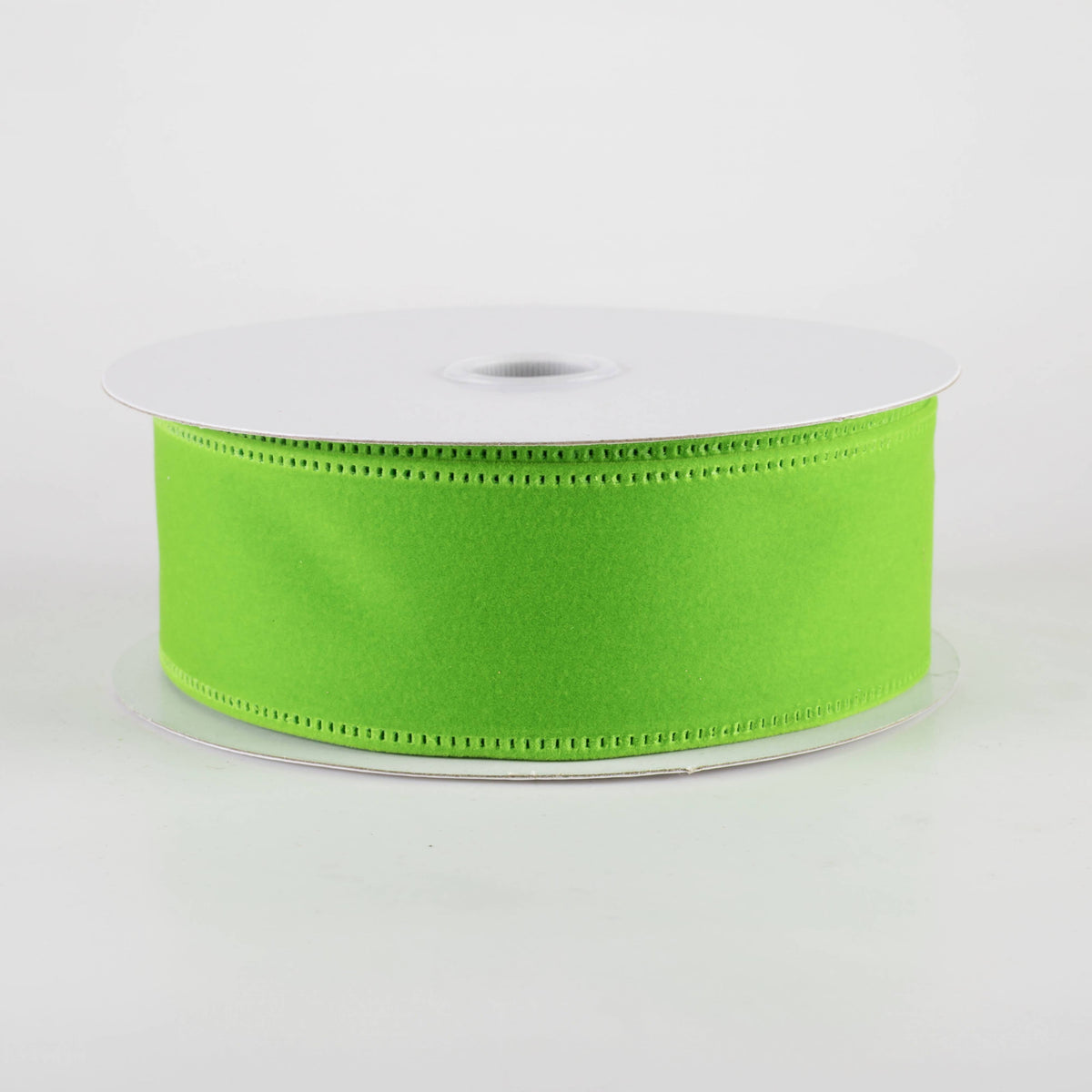 1.5" Value Velvet Ribbon: Lime Green (10 Yards) Item Number: 131809-09