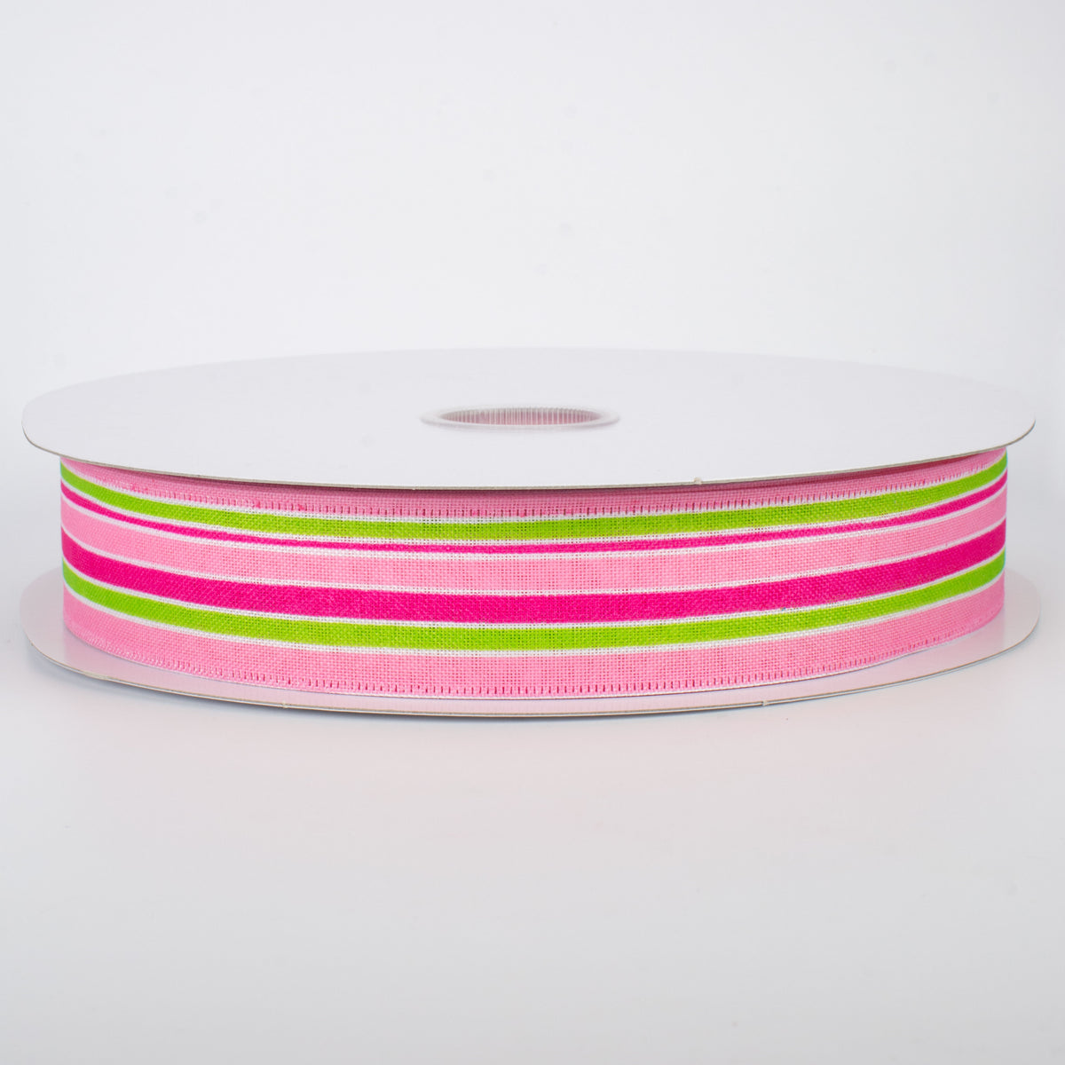 1.5" Variating Stripe Ribbon: Pink, Lime, Fuchsia (50 Yards) Item Number: Q501909-662