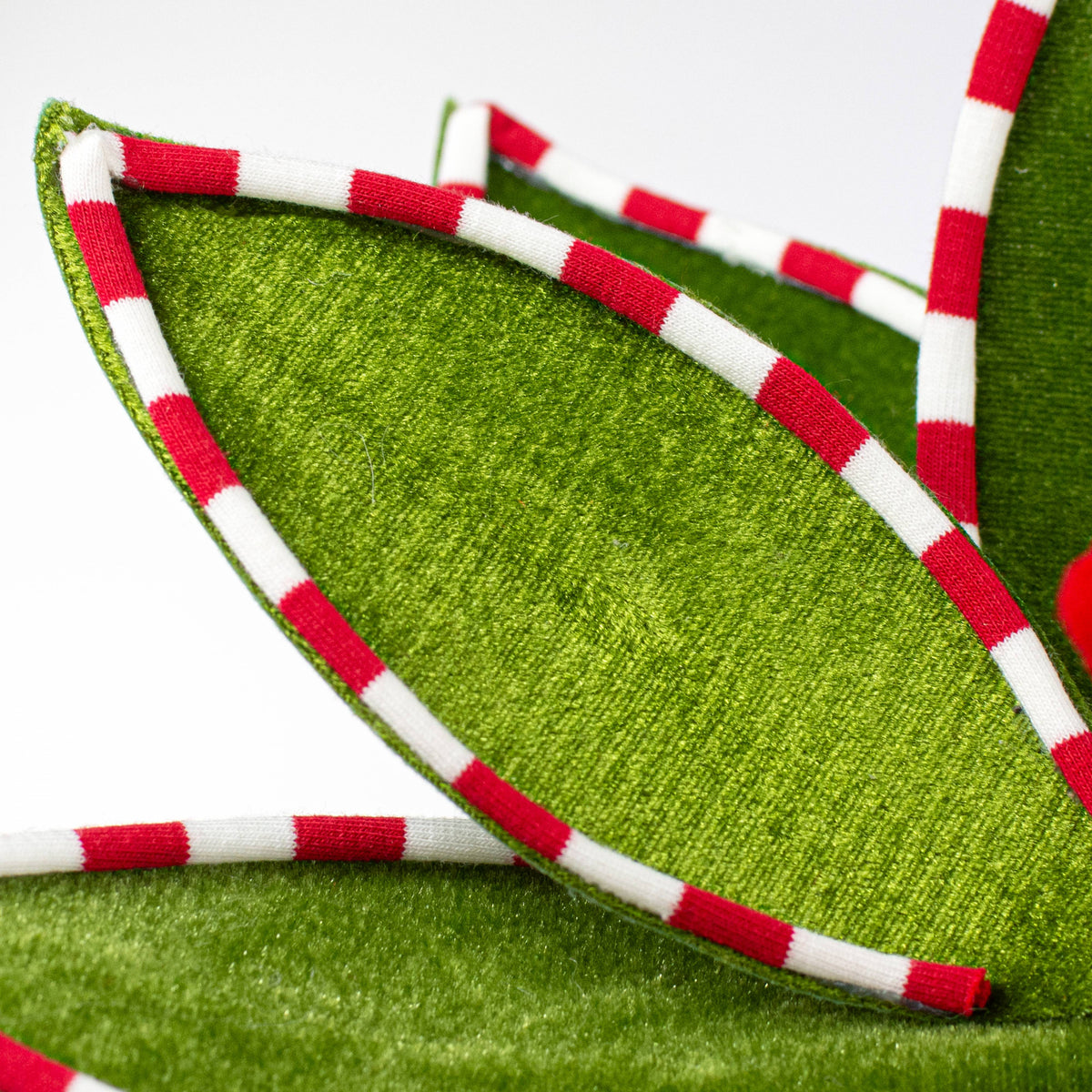 12" x 25" Velvet Poinsettia Stem: Green, Red & White Lifestyle Photo