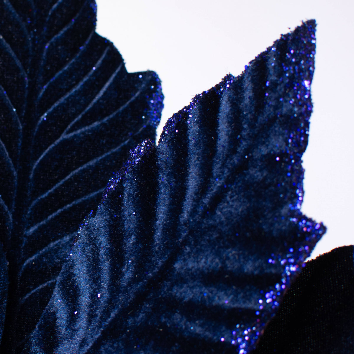 14" x 16" Velvet Poinsettia Stem: Navy Blue Lifestyle Photo