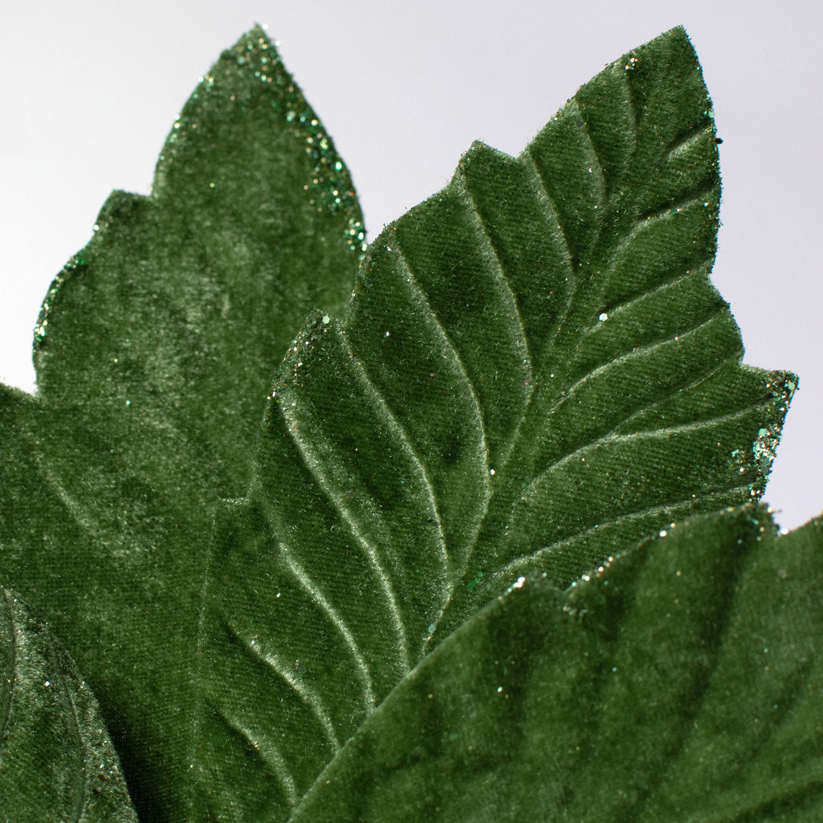14" x 16" Velvet Poinsettia Stem: Sage Green Lifestyle Photo