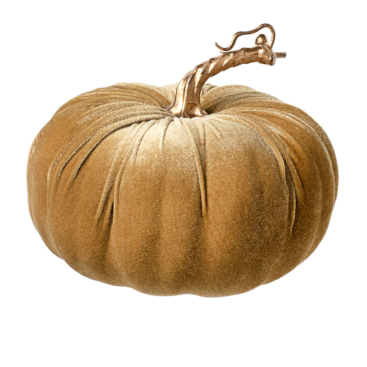 7" Velvet Pumpkin: Brown With Gold Item Number: 56779BN